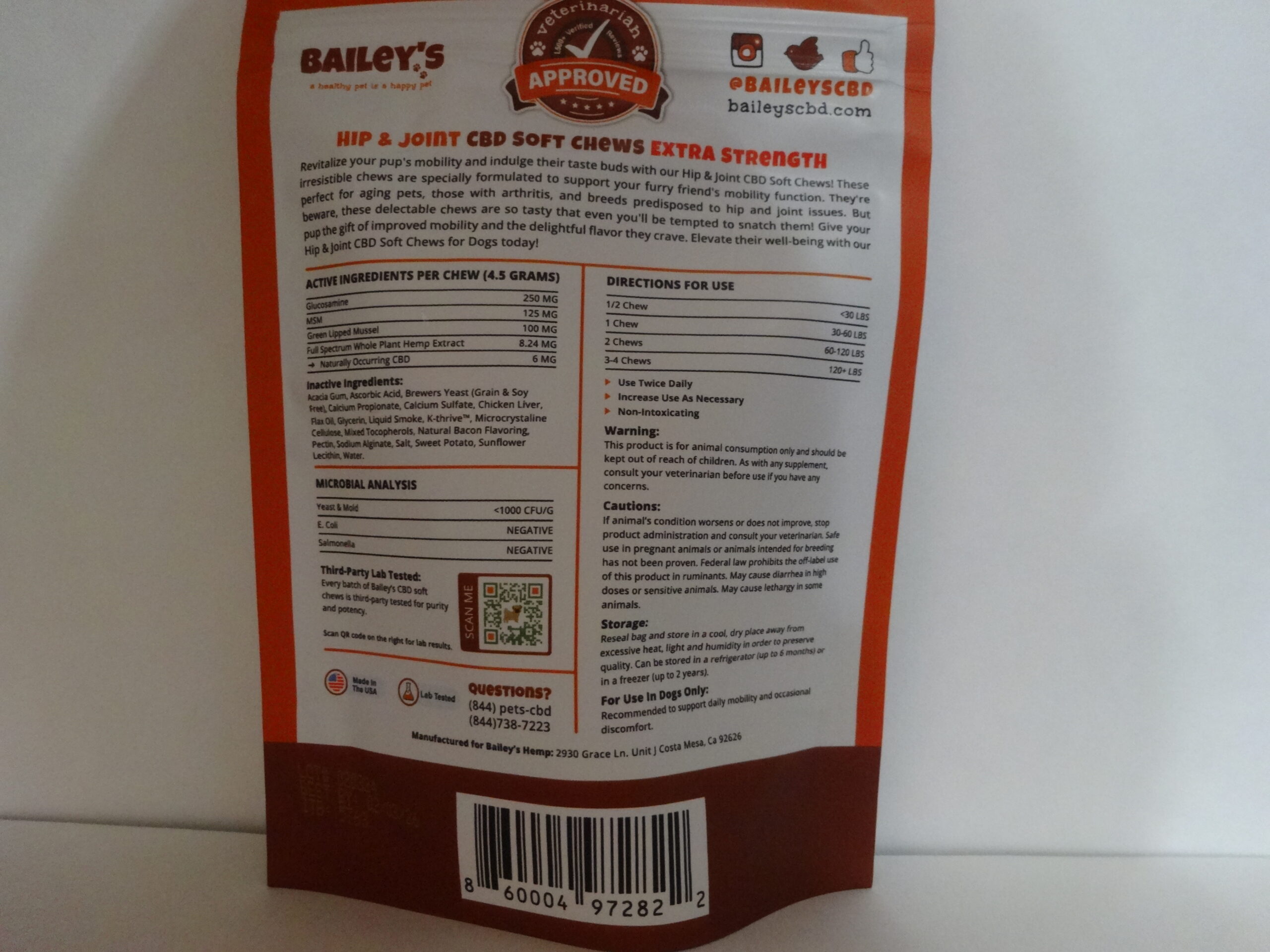 Bailey's Hip & Joint CBD Dog Treats (Extra Strength) - Image 2