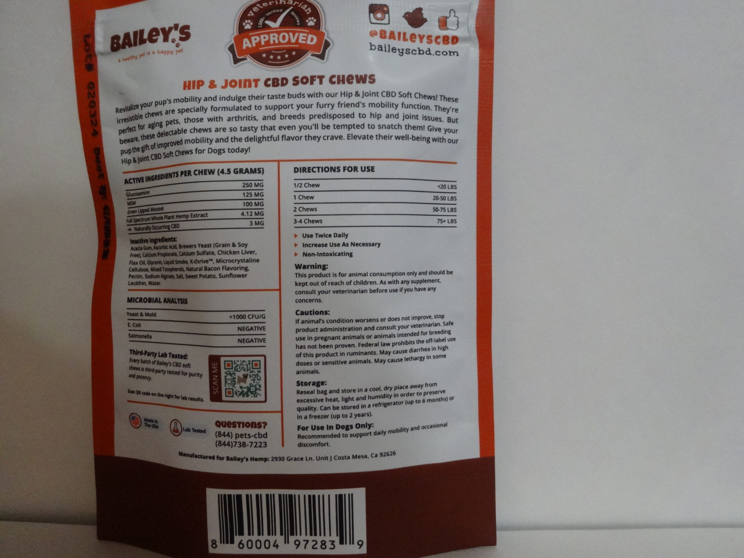Bailey's Hip & Joint CBD Dog Treats - Image 2